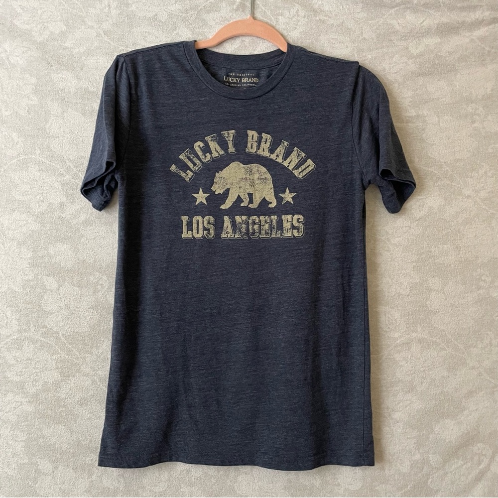 Lucky Brand| Navy Blue Short Sleeve Tee Shirt Women’s Size Large
